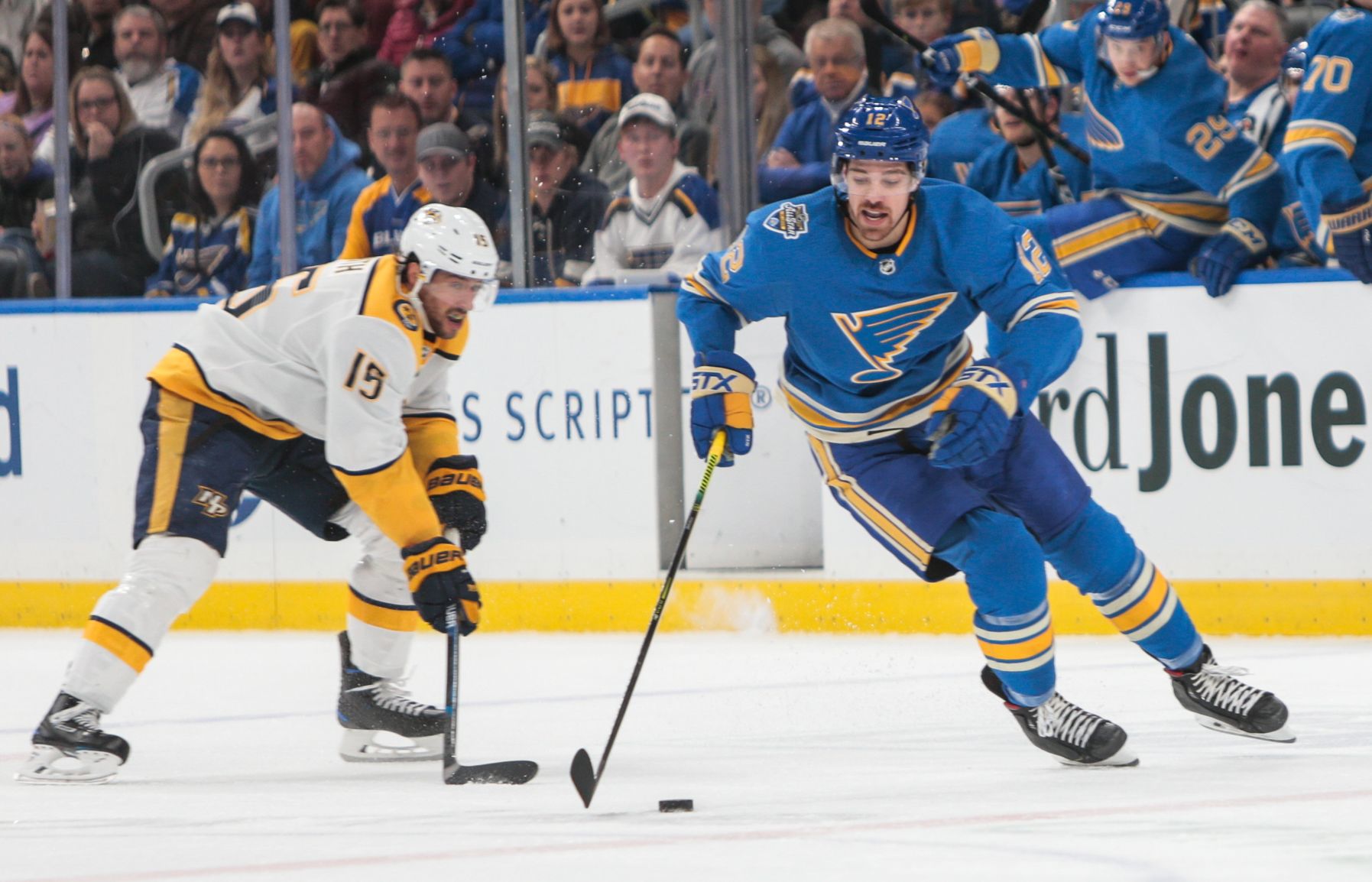 Blues take on Predators at the Enterprise Center